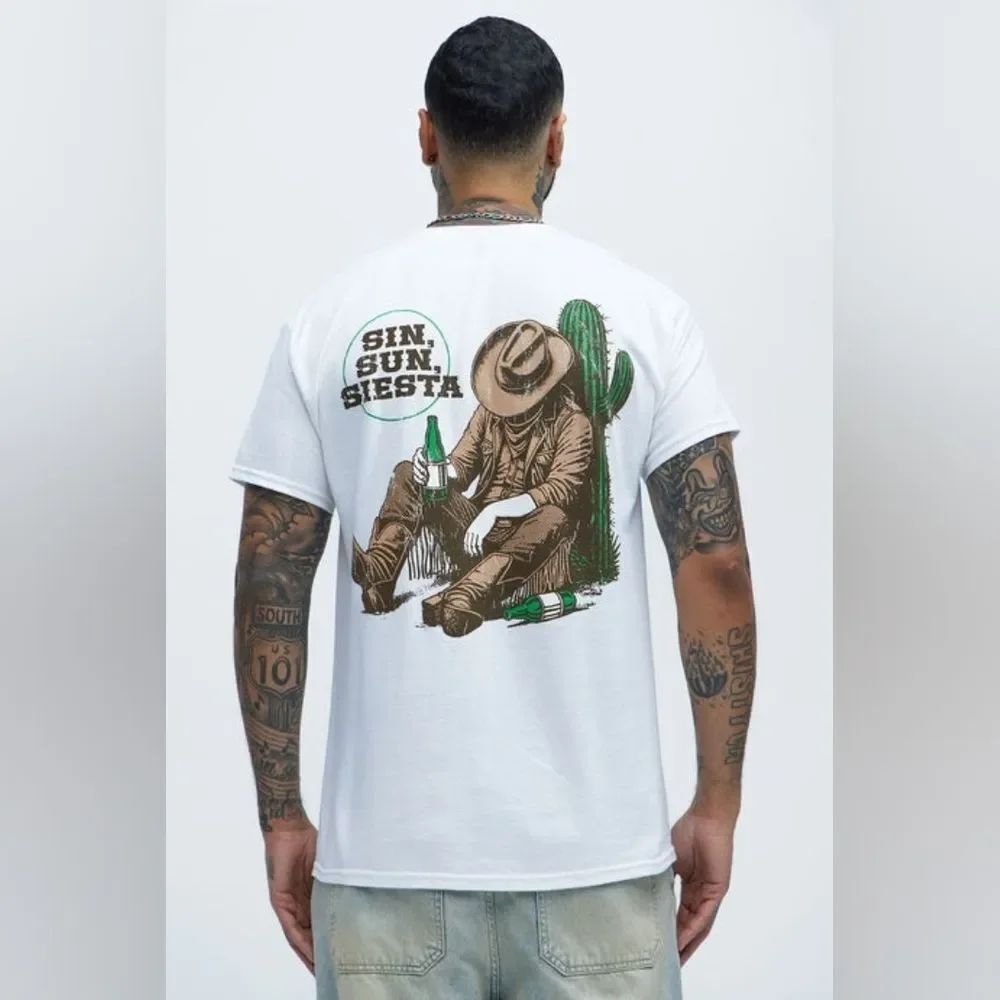 Sin Sun Siesta Short Sleeve Tee - White